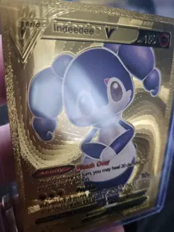 Indeedee V Gold Foil Fan Art Vinyl Collector Pokemon Card - Image 4