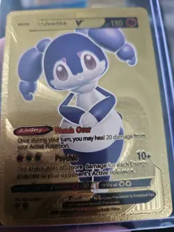 Indeedee V Gold Foil Fan Art Vinyl Collector Pokemon Card - Image 5