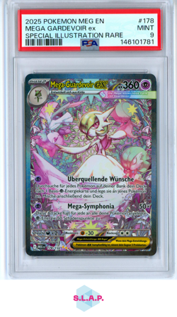 MEGA GARDEVOIR EX SPECI4L ILL RARE POKEMON MEG EN-MEGA EVOLUTION 2025 178 PSA 9 - Image 1