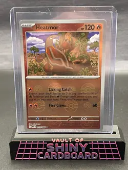 🔥 Heatmor Poke Ball Reverse Holo White Flare WHT Pokemon Card 🔥 - Image 1