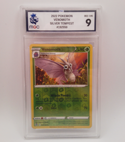 Venomoth Silver Tempest 002/195 Reverse Holo MGC Grade 9 Pokemon Slab - Image 1