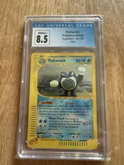 Pokemon TCG Poliwrath Expedition 24/165 Holo Rare 2002 CGC 8.5 Stage 2 - Image 1