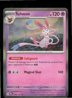 Sylveon 040/131 Holo Rare SV: Prismatic Evolutions Pokemon Holo Near Mint - Image 1