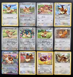 12x Eevee Pokemon Species Collection W/ Reverse Holos, Promo & EX Pokemon Lot - Image 1