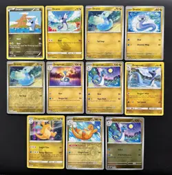 11x Dratini Dragonair Dragonite Pokemon Species Collection W/ Reverse Holos - Image 1