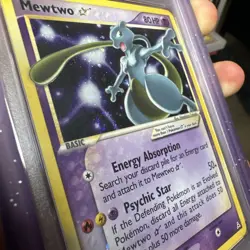 Pokemon Mewtwo Gold Star 2006 EX Holon Phantoms #103 PSA 5 New Cert,Clean,Swirl - Image 2