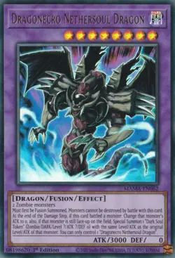 MAMA-EN062 DRAGONECRO NETHERSOUL DRAGON ULTRA RARE 1ST EDITION NM YuGiOh TCG - Image 1