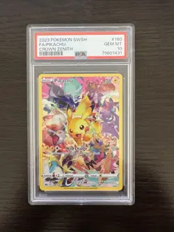 2023 Pokemon Crown Zenith Pikachu 160/159 Secret Rare Full Art PSA 10 - Image 1