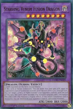 LEDD-ENC25 Starving Venom Fusion Dragon Ultra Rare 1st Edition NM YuGiOh TCG - Image 1