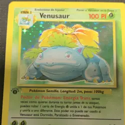 Pokemon Venusaur 15/102 Base Set 1st Edition Holo Rare Spanish 1999 TCG - Image 2