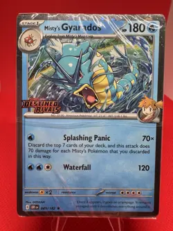Misty’s Gyarados 049/182 Pokemon Destined Rivals Stamped SEALED Prerelease Pack - Image 2