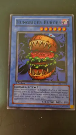 yu-gi-oh! Sammelkarte Deutsch Hungriger Burger 1. Auflage SRL-G068 - Image 1