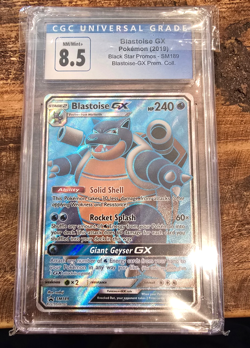 CGC 8.5 Blastoise GX Black Star Promo SM189 Premium Collection Pokemon Card psa - Image 1