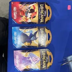 Disney Lorcana: The First Chapter Sleeved Booster Pack Art set of 3- (3 pack one - Image 1