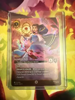 Disney Lorcana Fabled Enchanted Belle Accomplished Mystic English Rare - Image 1