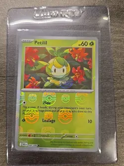 Petilil 006/086 Black Bolt Masterball Holo Pokemon Card Near Mint English - Image 1