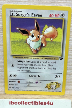 Lt. Surge's Eevee 51/132 Gym Challenge - Uncommon Pokemon Card - NM/Mint - Image 1