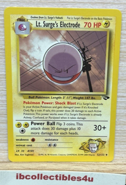 Lt. Surge's Electrode 52/132 | Gym Challenge WOTC- Unlimited-(NM) | Pokemon Card - Image 1
