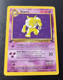 Vintage Hypno 23/62 - 1st Edition Fossil WOTC Non Holo Rare Pokemon Card LP F/S - Image 2