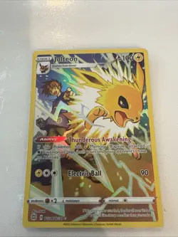 Pokemon Jolteon Ultra Rare Holo Full Art Brilliant Stars TG04/TG30 Card - Image 1