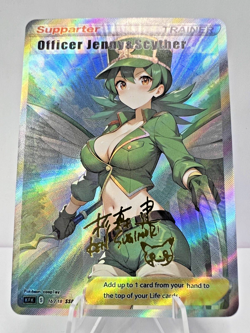 Officer Jenny Full Art Pokemon Cosplay Anime Waifu ACG DIY Trainer Art card - Image 1