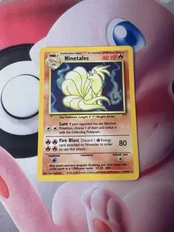 Ninetales Holo Unlimited Rare Pokemon TCG Card 12/102 Base Set LP - Image 1