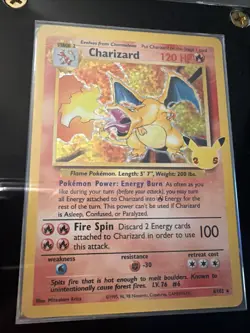 Charizard Holo Card Pokemon 25th Anniversary Celebrations 4/102 Mint - Image 1