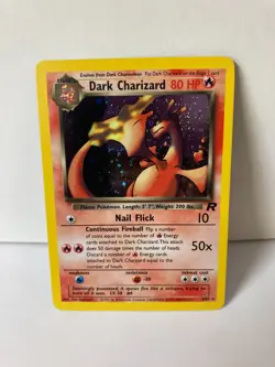 Dark Charizard 4/82 Team Rocket Holo Rare Pokemon Card WOTC 2000 LP - Image 1