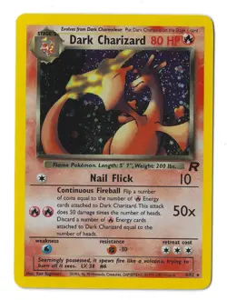 Dark Charizard 4/82 Team Rocket Holo Rare Pokemon Card WOTC 2000 LP - Image 3