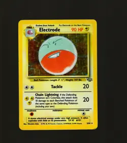 Pokemon TCG Electrode Jungle 2/64 Holo Unlimited Holo Rare 90 HP Card HP 1999 - Image 1