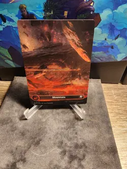 Mountain Borderless Galaxy Foil MTG Card EOE 370 Land - Image 1