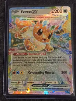 Eevee EX Prismatic Evolutions Holo Card 075/131 SV NM Condition - Image 1