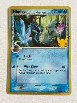 Mimikyu SWSH136 Black Star Holo Promo Pokemon TCG Card 25th Celebrations - Image 1