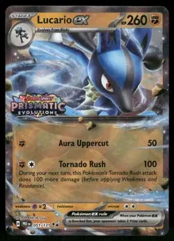 Lucario ex (Prismatic Evolutions Stamp) Double Rare Miscellaneous Cards & Produc - Image 1