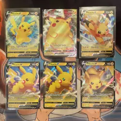 Pokemon TCG Pikachu Card Lot of 6 V Max V Promo NM - Image 1