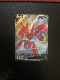 Scizor V - 183/189 - Pokemon Darkness Ablaze Sword & Shield Full Art Card NM - Image 1