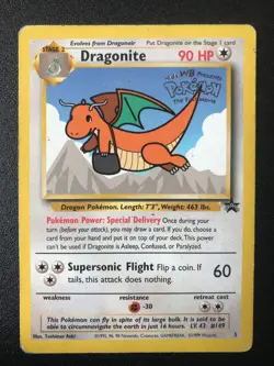 Dragonite #5 Wizards of the Coast black star promo Pokemon non-holo rare card - Image 1