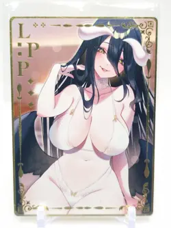 Goddess Story - Gold Metal Anime Waifu Card - Albedo - Image 1