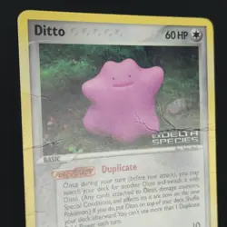 Ditto 35/113 EX Delta Species Reverse Holo Stamped Yuka Morii Clay Pokemon Card - Image 2
