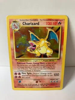 Charizard 4/102 Base Set Holo Rare Pokemon Card WOTC 1999 MP - Image 1