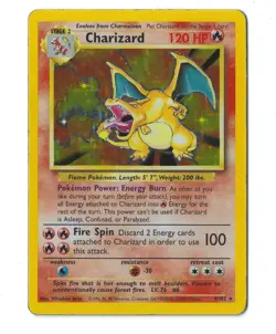 Charizard 4/102 Base Set Holo Rare Pokemon Card WOTC 1999 MP - Image 3