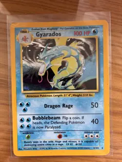 Pokemon TCG 1999 Base Set Gyarados Holo Card - Image 1