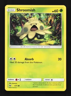 Shroomish 4/73 NM Shining Legends English Pokemon Card TCG - Image 1
