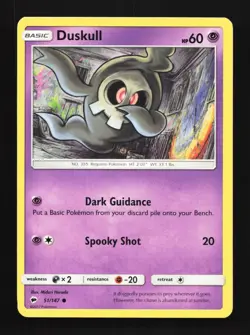 Duskull 51/147 LP Burning Shadows English Pokemon Card TCG - Image 1
