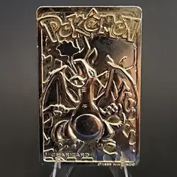 Pokemon 1999 Charizard 23K Gold Plated Trading Card - #6 - Burger King Edition - Image 1