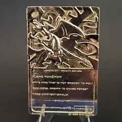 Pokemon 1999 Charizard 23K Gold Plated Trading Card - #6 - Burger King Edition - Image 2