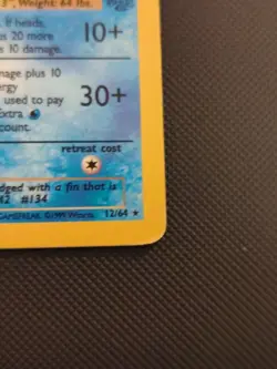 Pokemon Jungle Holo Rare Vaporeon Card 12/64 MP/HP Vintage - Image 4