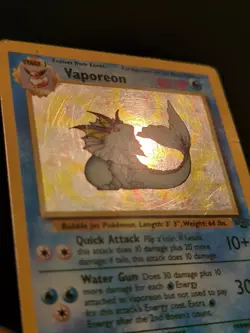 Pokemon Jungle Holo Rare Vaporeon Card 12/64 MP/HP Vintage - Image 5