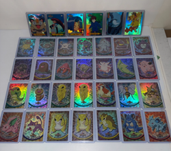 POKEMON TOPPS 1999 LOT OF 34 - EVERY CARD IS RAINBOW FOIL LP TO NM TV ANIMATION - Image 1