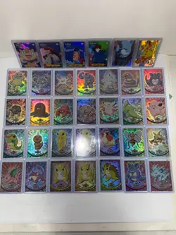 POKEMON TOPPS 1999 LOT OF 34 - EVERY CARD IS RAINBOW FOIL LP TO NM TV ANIMATION - Image 3